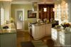 Kitchen with two cabinet finishes