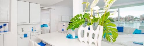 Inviting kitchen overlooking beautiful green space