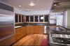 Modern cabinetry with clean lines and glass insets