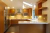 Custom kitchen cabinetry with open shelving