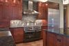 Custom cabinets with glass insets and lighting