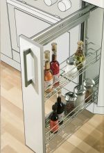 Metal Slim Pantry W/ 2 Baskets for 6